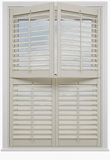 Bromley, Caramel Clay - Tier on Tier Plantation Shutter